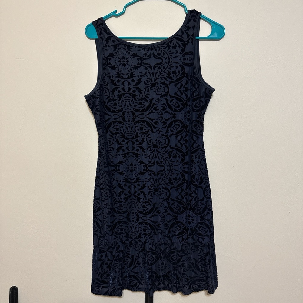 White House Black Market Navy Floral Mini Dress